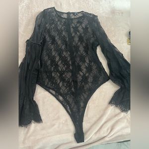 Sexy black see thru shirt